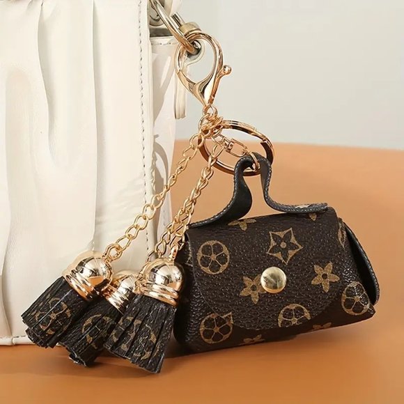 Private Label Handbags - Classic Mini Bag Keychain, Earpod Holder Phone Case Keychain